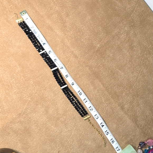 1928 Jewelry Black Beaded Choker - Picture 5 of 8